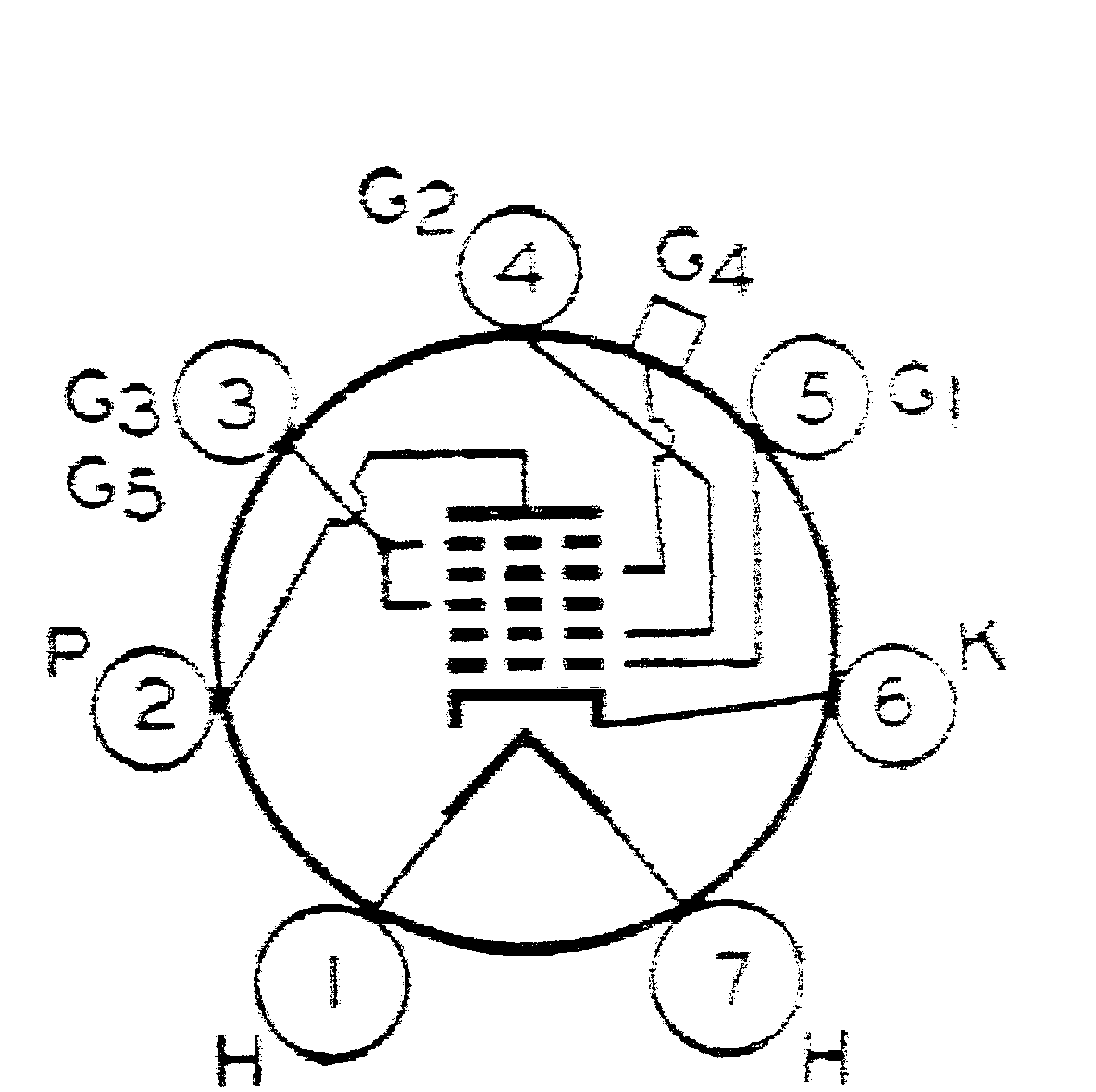 [Schematic of the 6A7 Pentagrid Converter Tube]